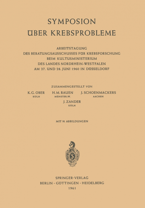 Symposion Uber Krebsprobleme