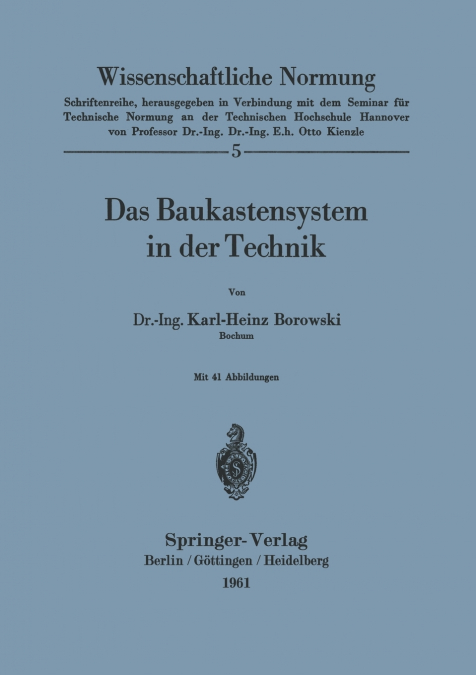 Das Baukastensystem in der Technik