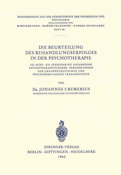 Die Beurteilung des Behandlungserfolges in der Psychotherapie