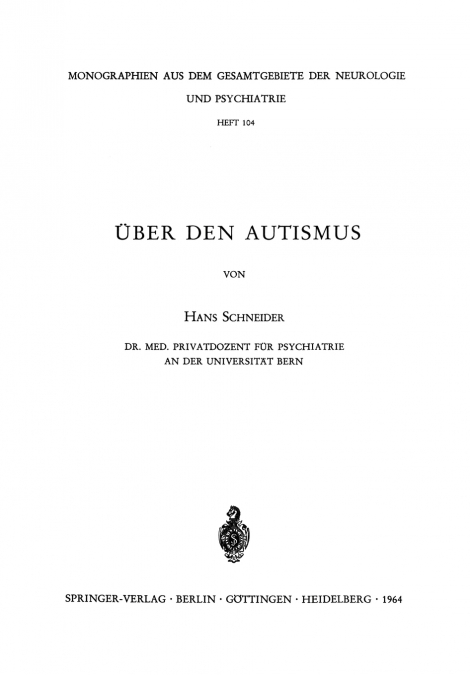 Uber Den Autismus