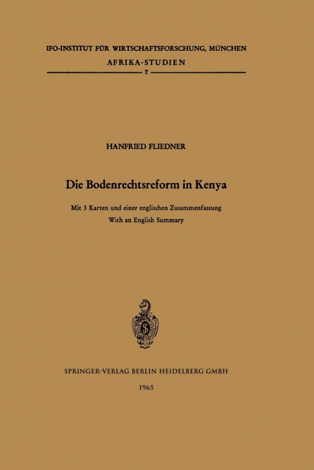 Die Bodenrechtsreform in Kenya