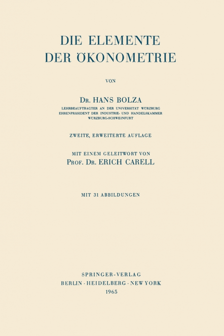 Die Elemente der Ökonometrie