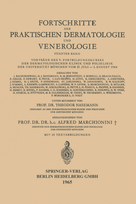 Fortschritte der Praktischen Dermatologie und Venerologie
