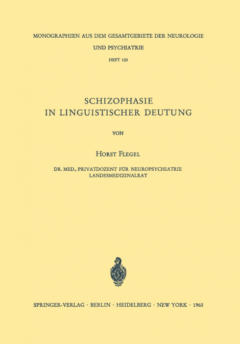 Schizophasie in Linguistischer Deutung