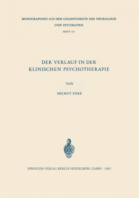 Der Verlauf in Der Klinischen Psychotherapie
