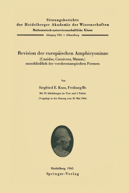 Revision Der Europaischen Amphicyoninae