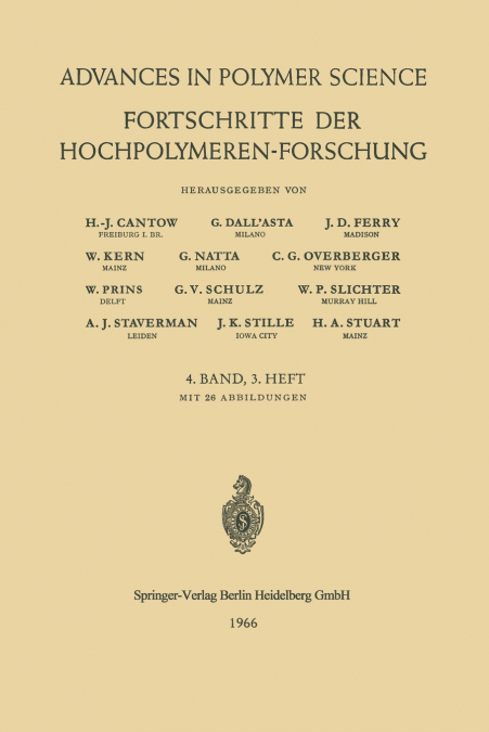 Fortschritte Der Hochpolymeren-Forschung
