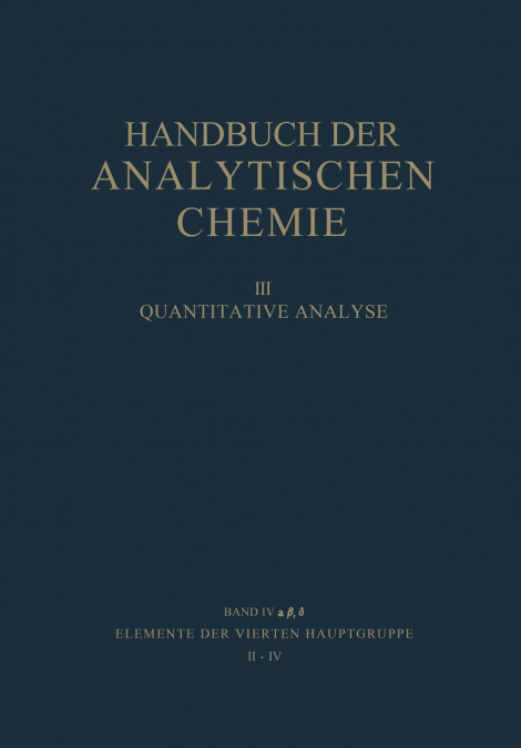 Elemente der Vierten Hauptgruppe II · IV Germanium · Blei