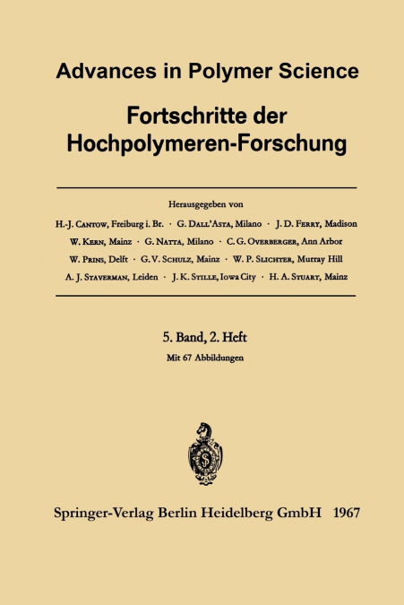 Advances in Polymer Science / Fortschritte Der Hochpolymeren-Forschung
