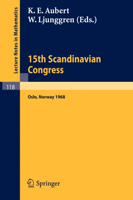 Proceedings of the 15th Scandinavian Congress Oslo 1968