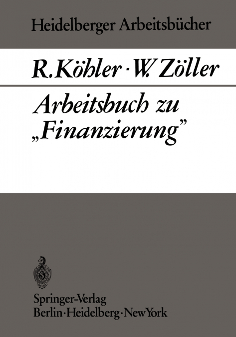 Arbeitsbuch Zu Finanzierung