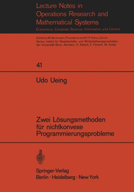 Zwei Lösungsmethoden für nichtkonvexe Programmierungsprobleme