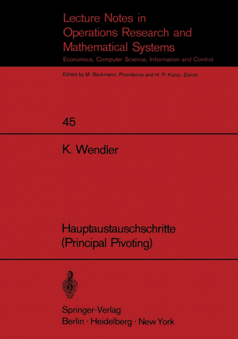 Hauptaustauschschritte (Principal Pivoting)