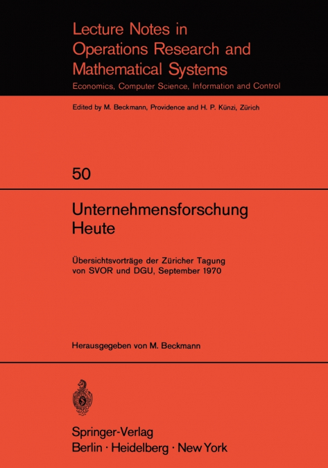 Unternehmensforschung Heute