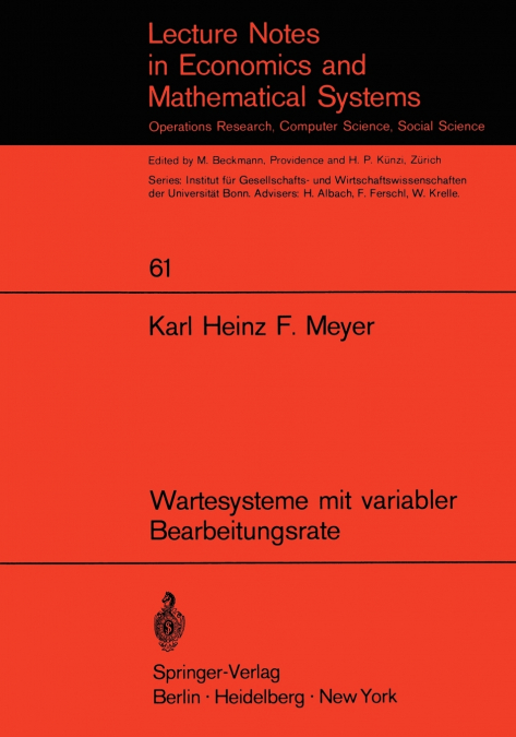 Wartesysteme mit variabler Bearbeitungsrate