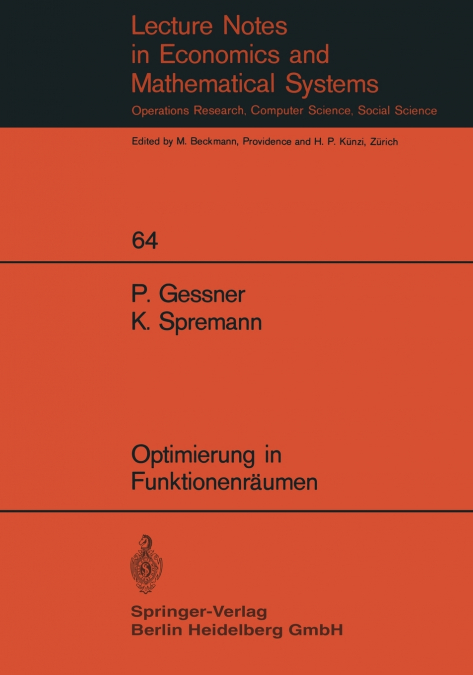 Optimierung in Funktionenräumen