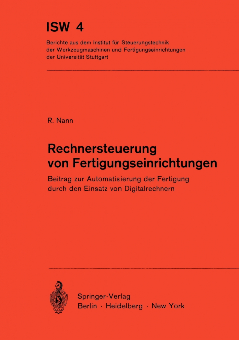 Rechnersteuerung von Fertigungseinrichtungen