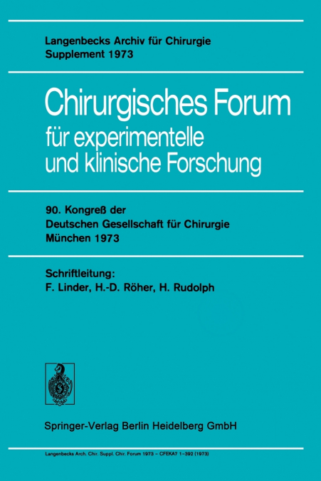 Chirurgisches Forum für experimentelle und klinische Forschung