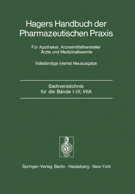 Sachverzeichnis für die Bände I-III, VIIA