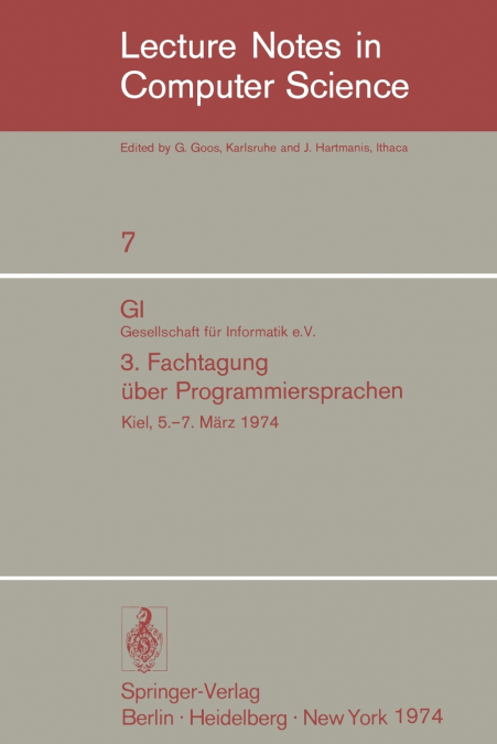GI - 3. Fachtagung über Programmiersprachen