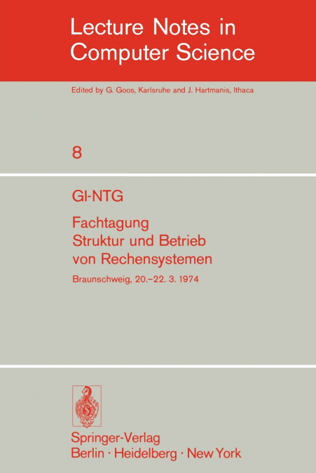 GI-NTG Fachtagung Struktur und Betrieb von Rechensystemen
