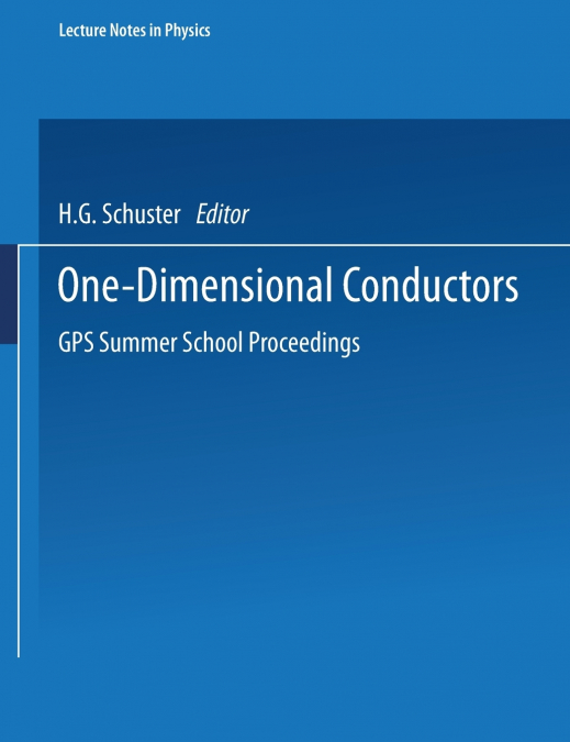 One-Dimensional Conductors