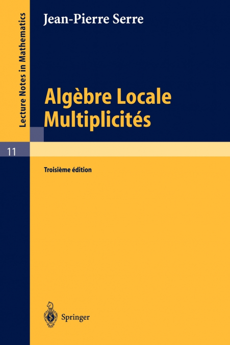 Algèbre Locale, Multiplicités