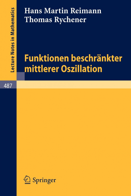 Funktionen Beschrankter Mittlerer Oszillation