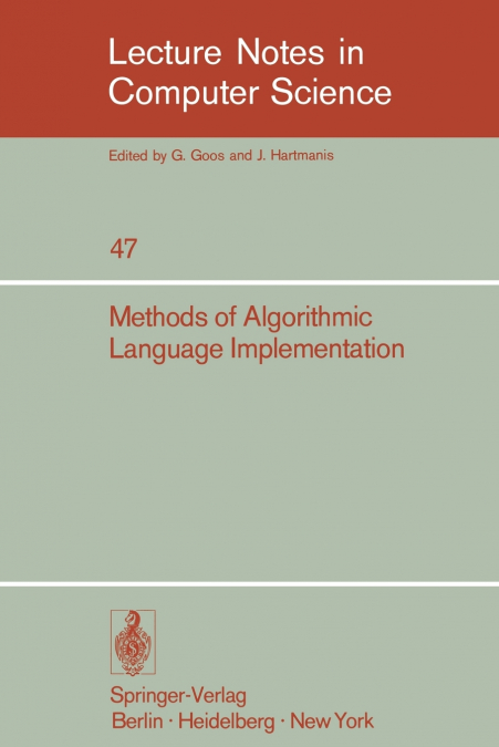 Methods of Algorithmic Language Implementation