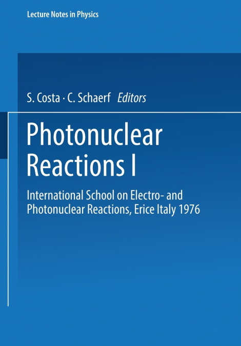 Photonuclear Reactions I