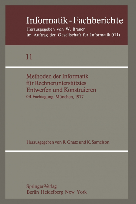 Methoden der Informatik für Rechnerunterstütztes Entwerfen und Konstruieren
