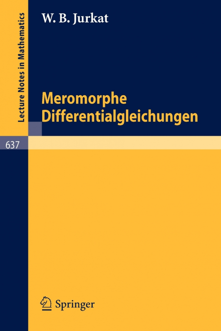 Meromorphe Differentialgleichungen