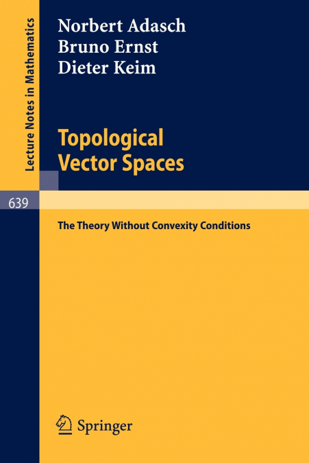 Topological Vector Spaces