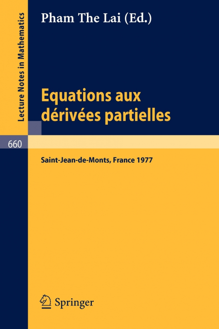 Equations Aux Derivees Partielles