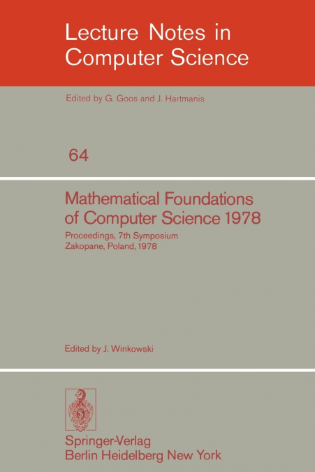 Mathematical Foundations of Computer Science 1978