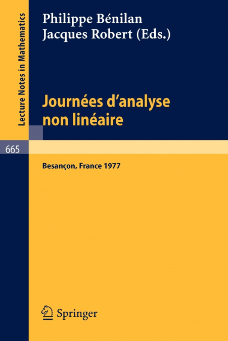Journees d’Analyse Non Lineaire