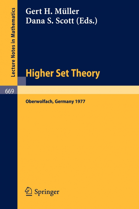 Higher Set Theory