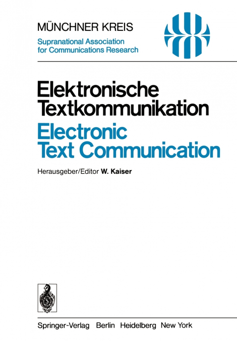 Elektronische Textkommunikation / Electronic Text Communication