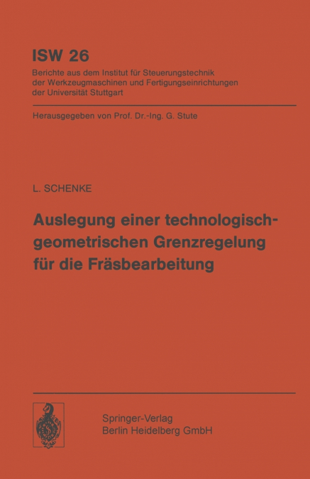 Auslegung Einer Technologisch-Geometrischen Grenzregelung Fa1/4r Die Frasbearbeitung