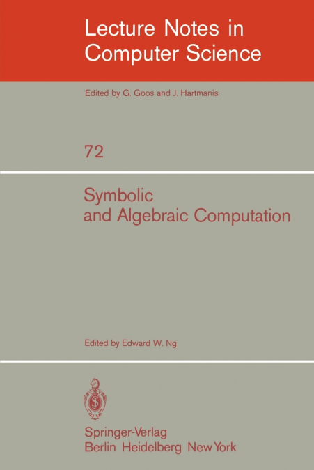 Symbolic and Algebraic Computation