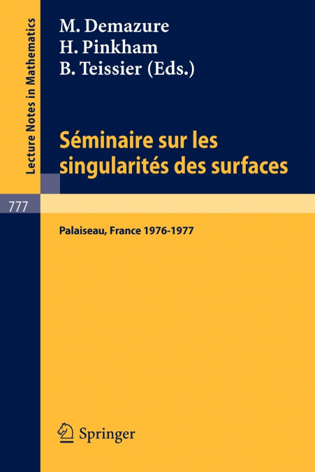 Seminaire Sur Les Singularites Des Surfaces