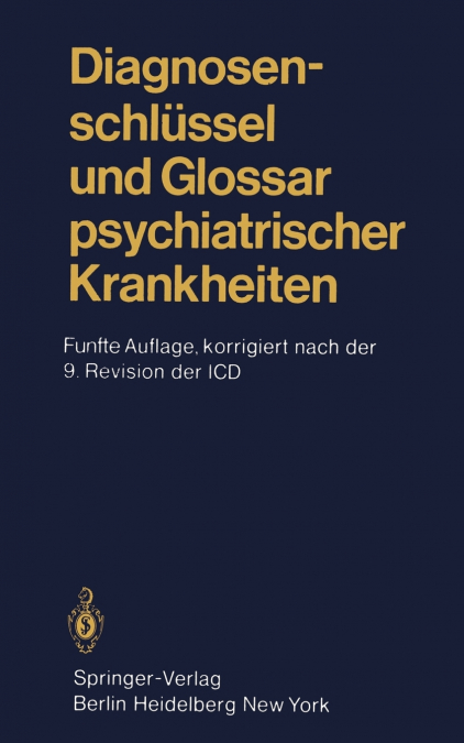 Diagnosenschlussel Und Glossar Psychiatrischer Krankheiten