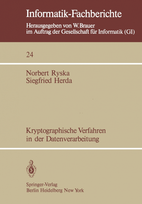 Kryptographische Verfahren in der Datenverarbeitung