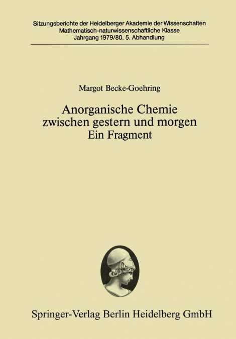 Anorganische Chemie Zwischen Gestern Und Morgen Ein Fragment