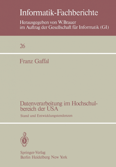 Datenverarbeitung im Hochschulbereich der USA