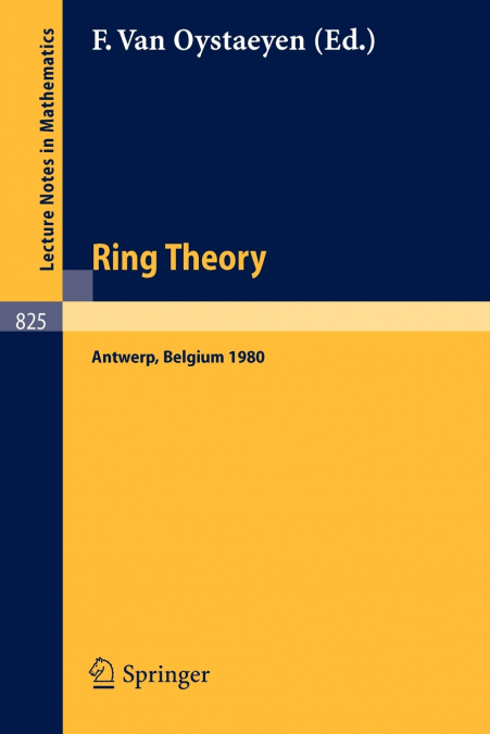 Ring Theory, Antwerp 1980