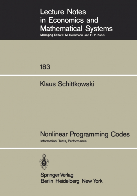 Nonlinear Programming Codes