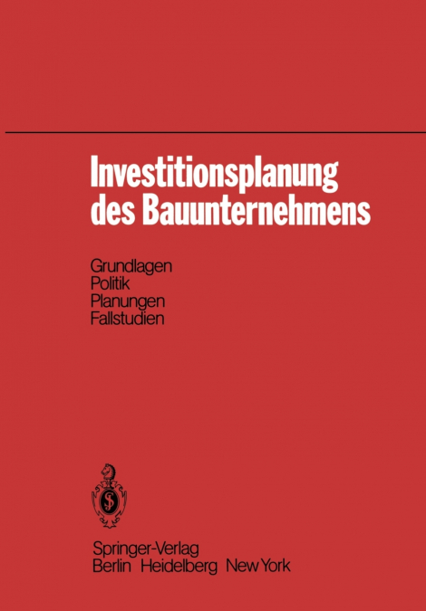Investitionsplanung des Bauunternehmens