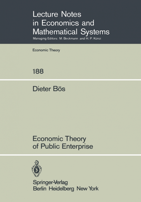 Economic Theory of Public Enterprise