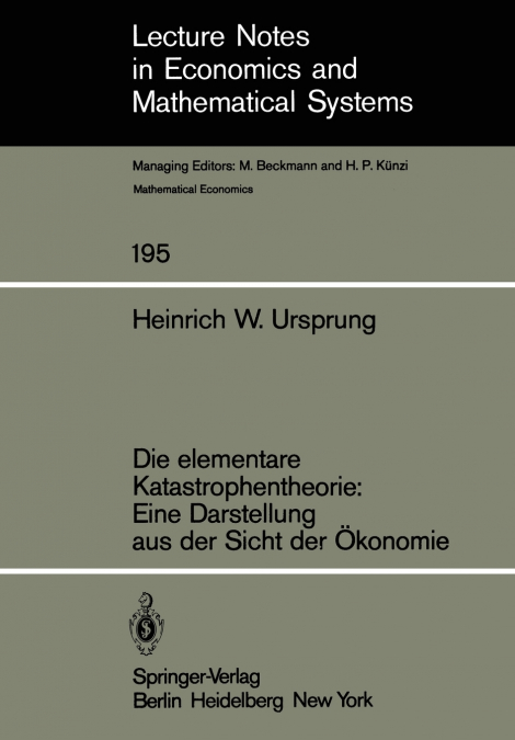 Die elementare Katastrophentheorie